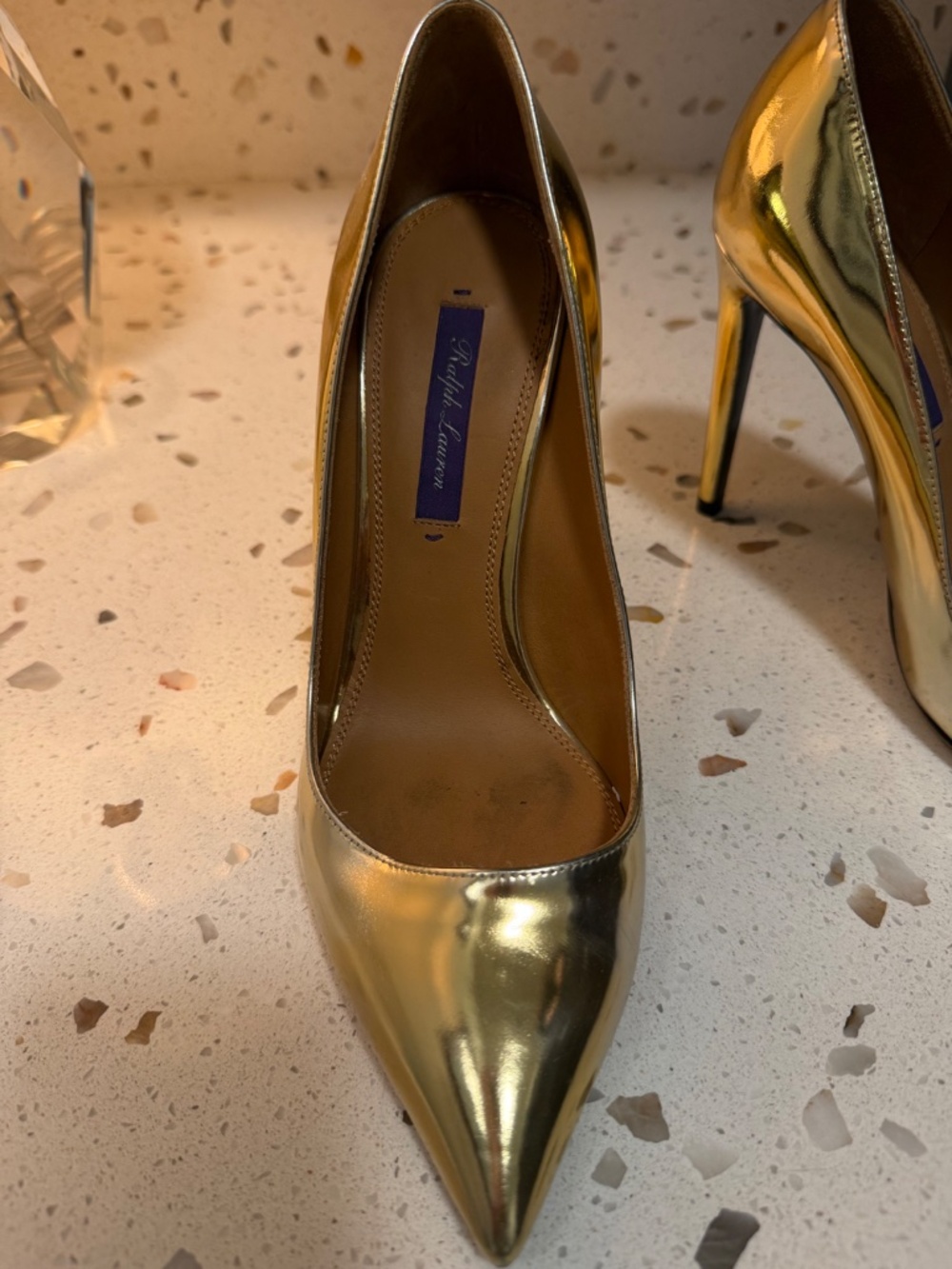 Ralph Lauren Gold Pumps - Picture 4 of 4